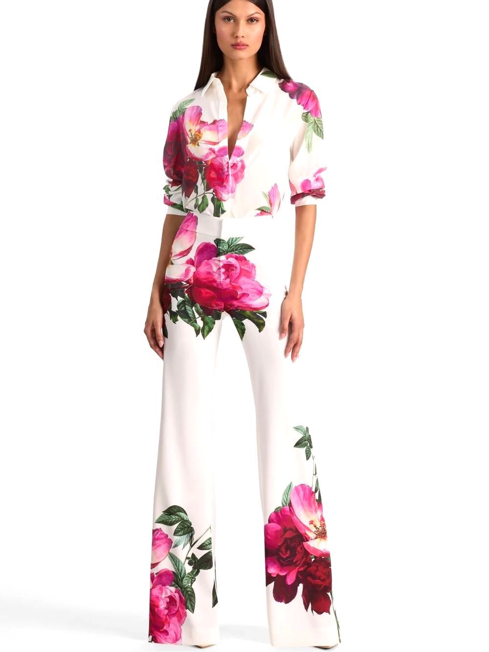 ALICE + OLIVIA Gorgeous Vibrant Floral Head-Turning Pants Sz 2 NWT $400